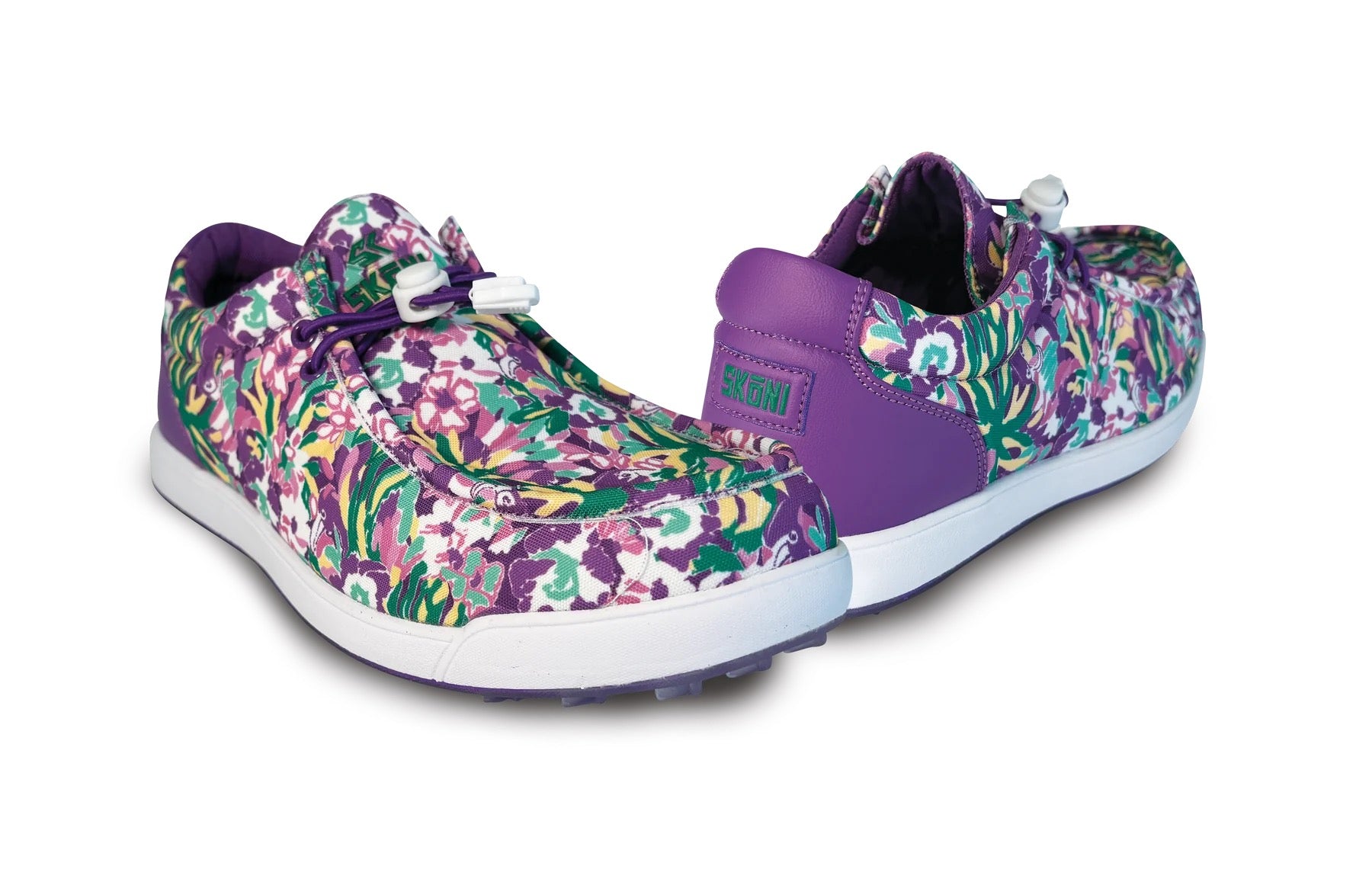 New Women's SKONI Waterproof Golf Shoe - Purple Floral