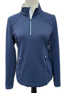 Women's Zero Restriction Navy Sofia Zip Pullover Size M. MSP$168-4