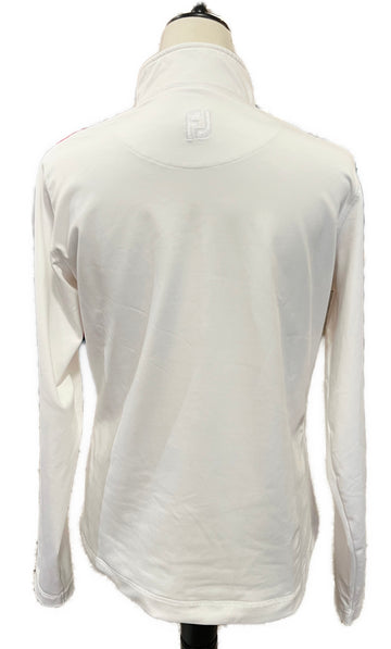 Footjoy Women's White Full-Zip Mid-weight Jacket w/Logo Size M. MSP$95 - 0