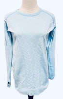 Lululemon Ice Blue Long Sleeve Tech Top Sie 10 (L) MSP$78-1