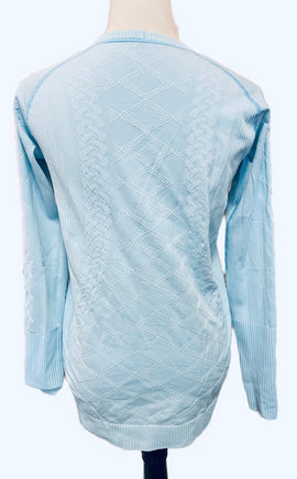 Lululemon Ice Blue Long Sleeve Tech Top Sie 10 (L) MSP$78 - 0