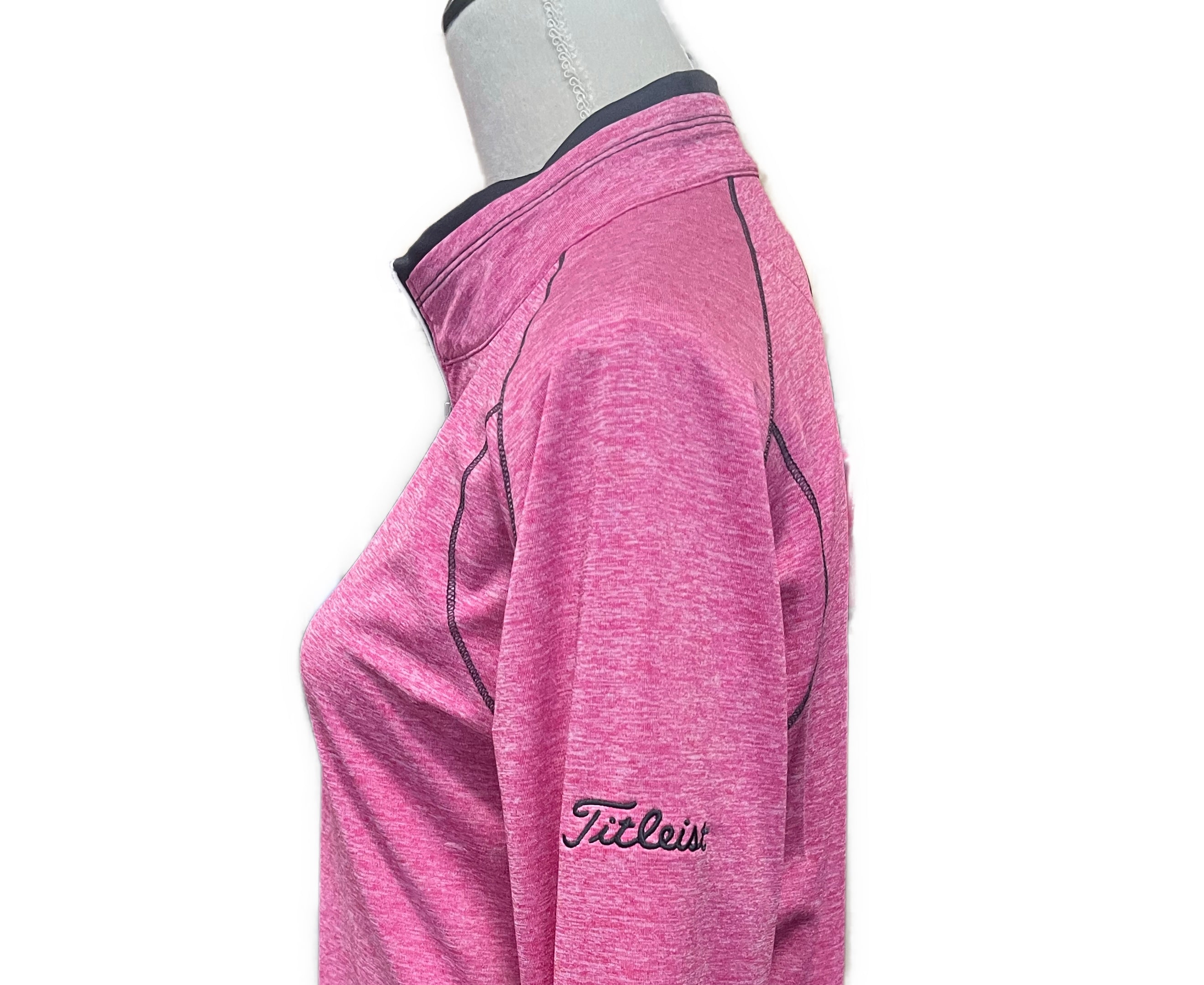 Footjoy Women's Hot Pink Heather Half Zip Golf Pullover Size M MSP$95