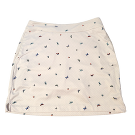 Greg Norman White Print Women's Golf Skort Size S MSP$79