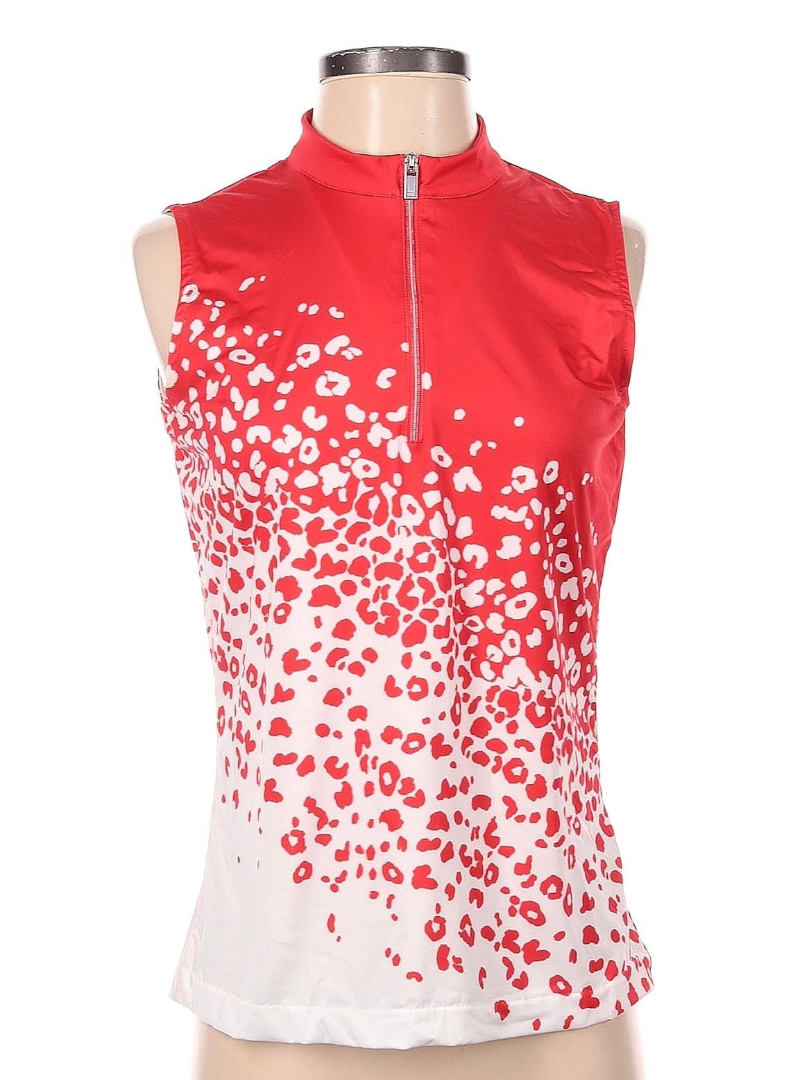 Tail Activewear Women's Red Animal Print Sleeveless Golf Top Size M. MSp$101