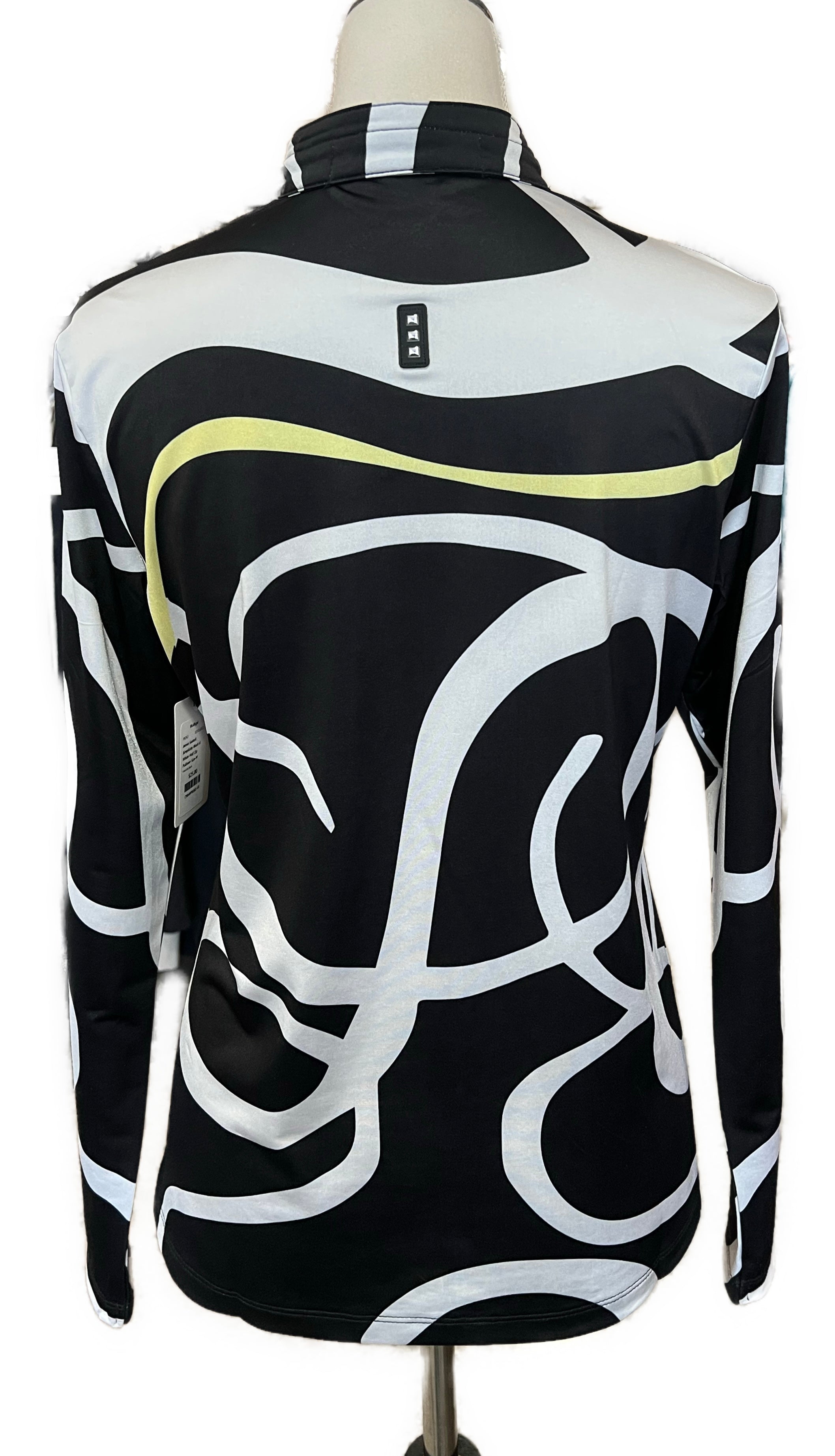 Jamie Sadock Simplicity Black & White Half Zip Pullover Size M - 0