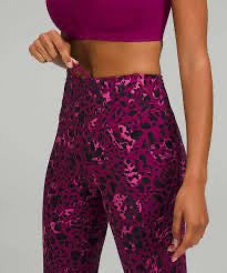 Lululemon Base Pace Pink Animal Print Leggings Size 8 MSP$88 - 0