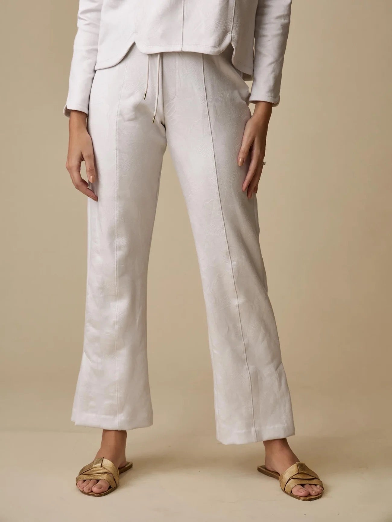 New A.Putnam Women's Santosa Pant - Embossed Cream MSP$130