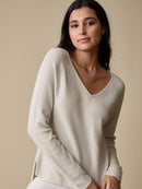 New A.Putnam Cream V-neck Sweater MSP$170-1