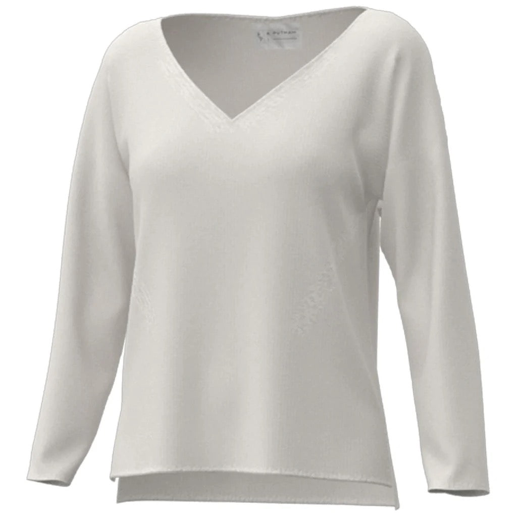 New A.Putnam Cream V-neck Sweater MSP$170 - 0