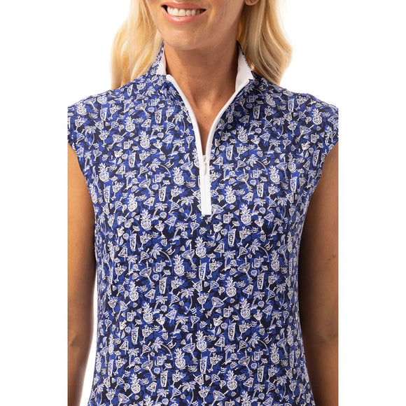 New San Soleil Solistyle Sleeveless Golf Dress -Mai Tai Size S MSP$130