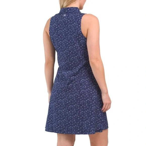 New Peter Millar Women's Carner Tossed Paisley Sleeveless Golf Dress MSP$160 - 0