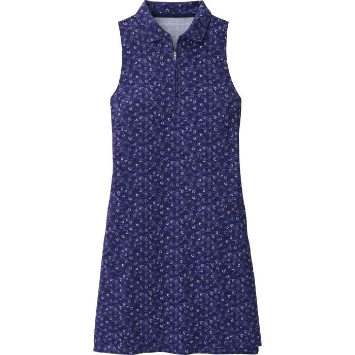 New Peter Millar Women's Carner Tossed Paisley Sleeveless Golf Dress MSP$160