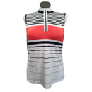 Tail Women's Black, White & Red Stripe Sleeveless Golf Top Size XL MSP$85-1