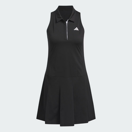 New Adidas Ultimate365 Tour Pleated Dress - Black MSP $120