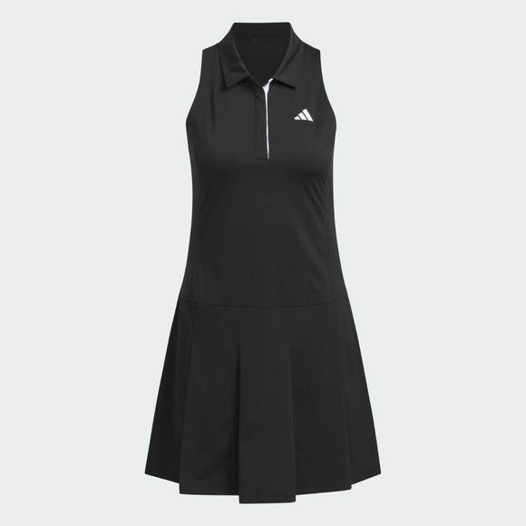 New Adidas Ultimate365 Tour Pleated Dress - Black MSP $120