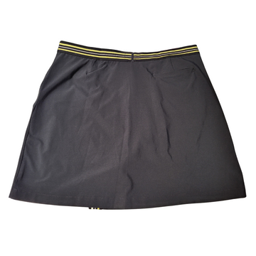 Greg Norman Black Faux Wrap Golf skort w/ Yellow Accents Size L MSP$89 - 0