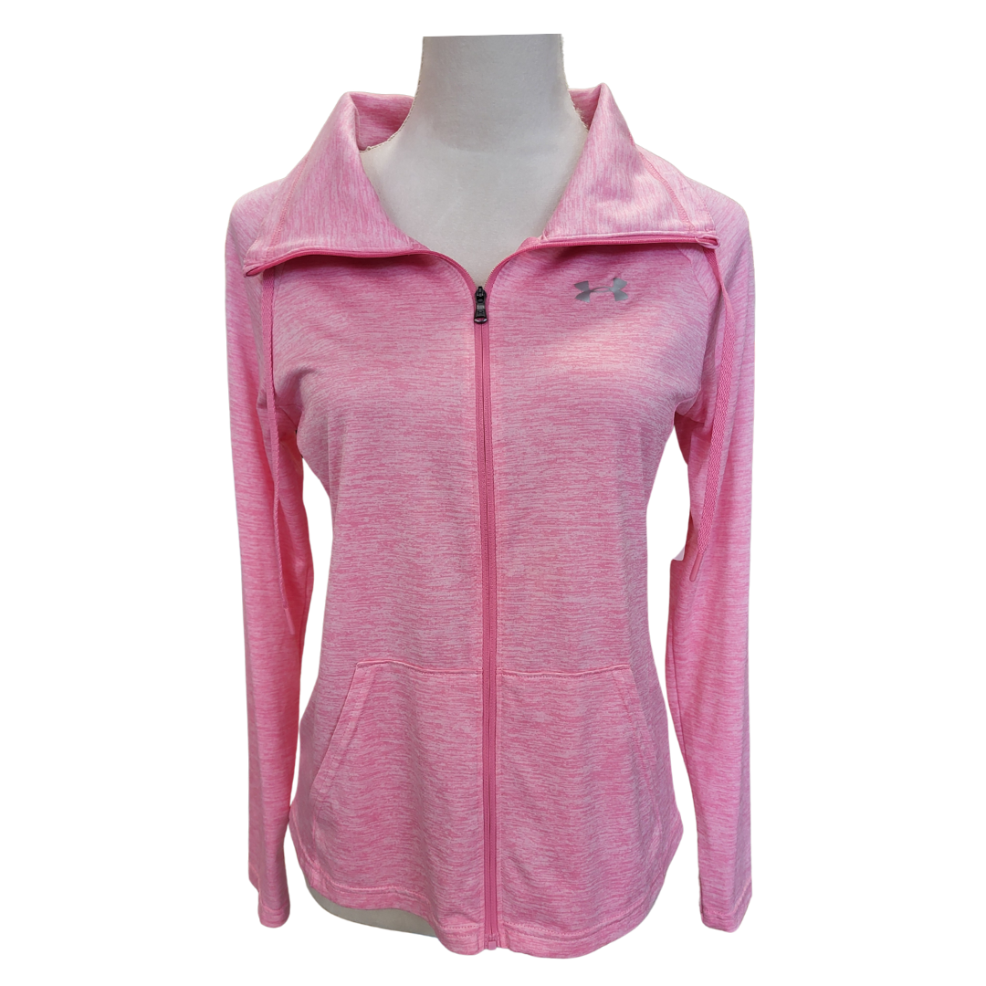 Women's Under Armour Heather Pink Long Sleeve Full-Zip w/Funnel Neck Size S MSP$65