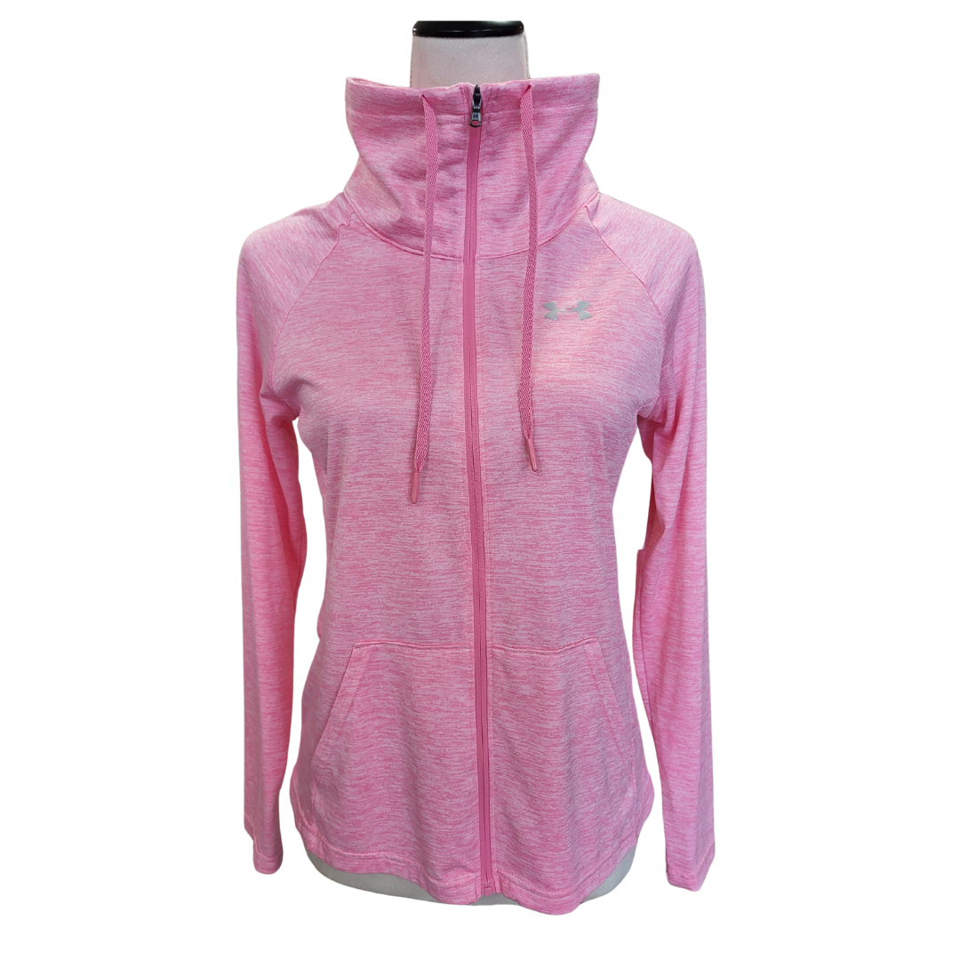 Women's Under Armour Heather Pink Long Sleeve Full-Zip w/Funnel Neck Size S MSP$65 - 0