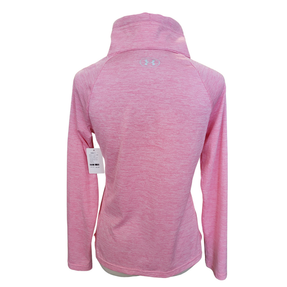 Women's Under Armour Heather Pink Long Sleeve Full-Zip w/Funnel Neck Size S MSP$65