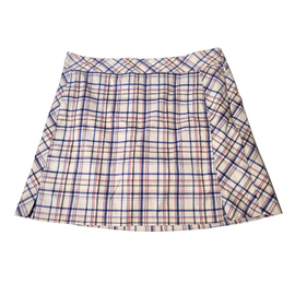 Women's Izod White & Blue Plaid Golf Skort Size 10 MSP$65