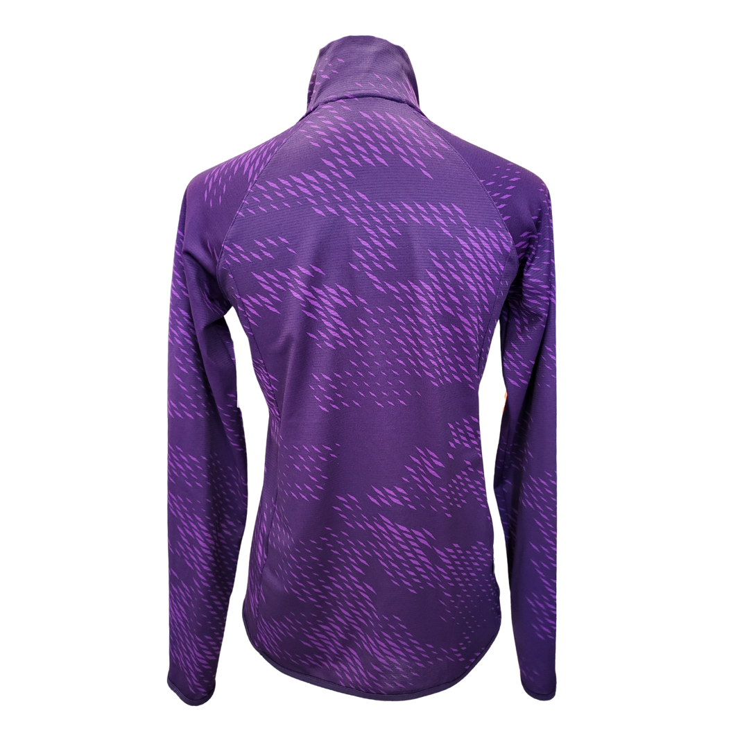 Women's Under Armour Run Purple 1/2 Zip Mock Neck Long Sleeve Pullover Size M MSP$65 - 0