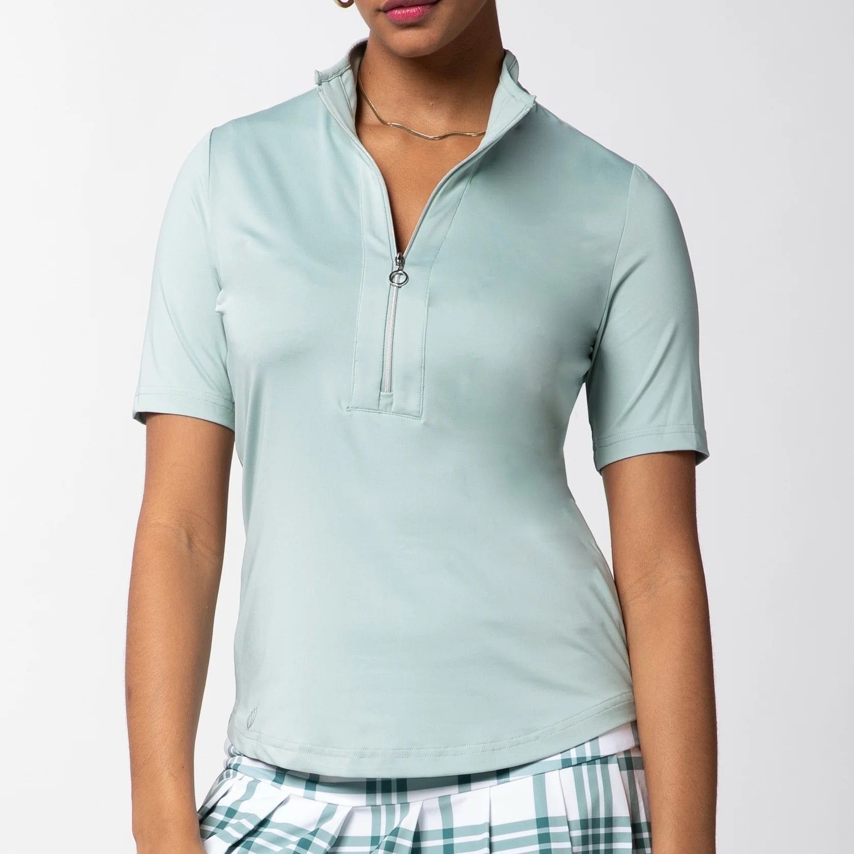 New GGBlue Women's Lucy Short Sleeve Golf Top - Mist MSP$88