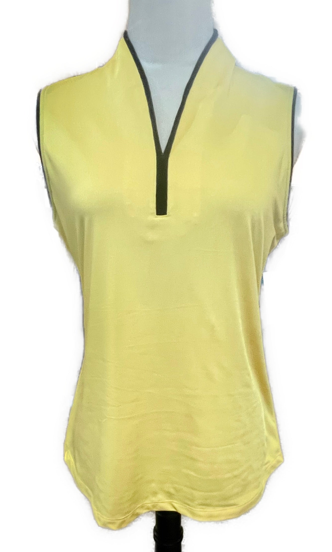 EP NY Yellow Sleeveless Y-neck Women's Golf Top Size M