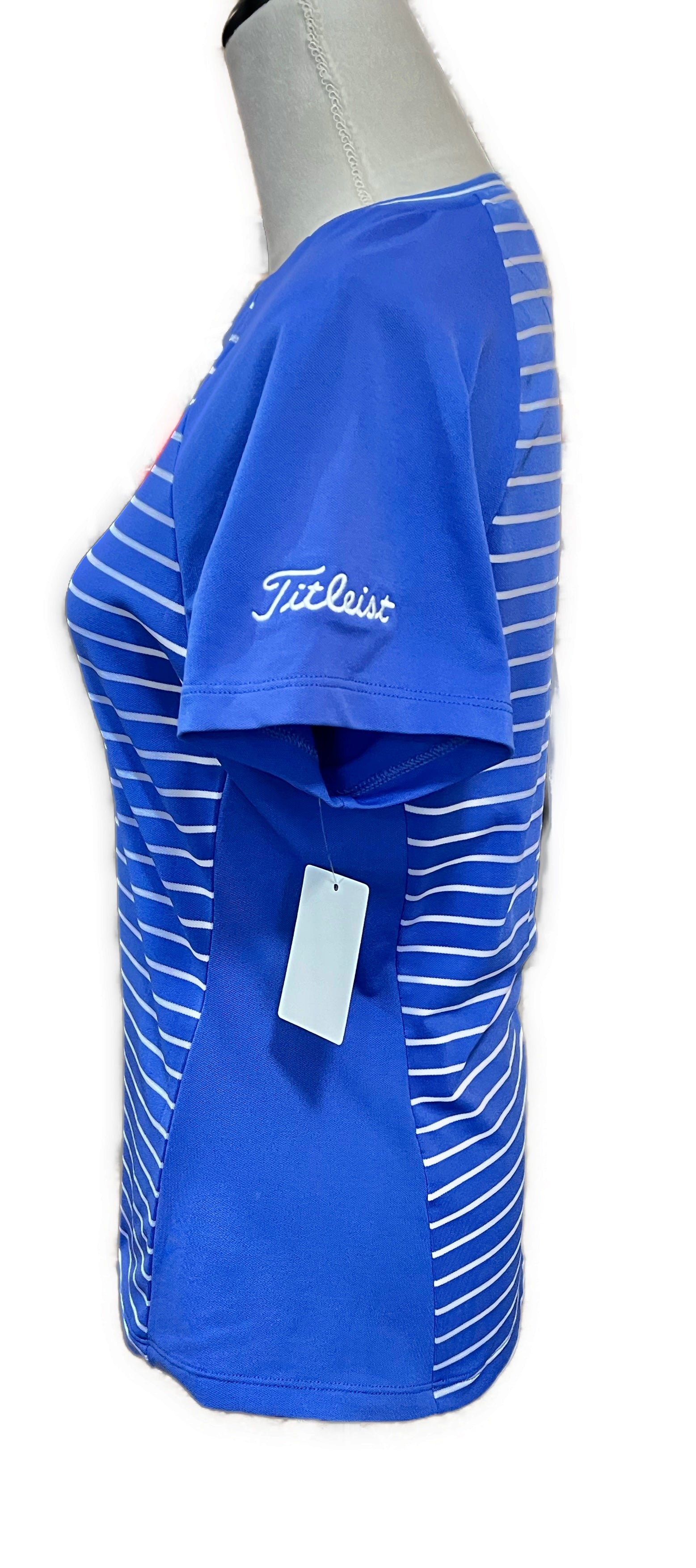 Footjoy Women's Blue Striped Short Sleeve Top Size S - 0