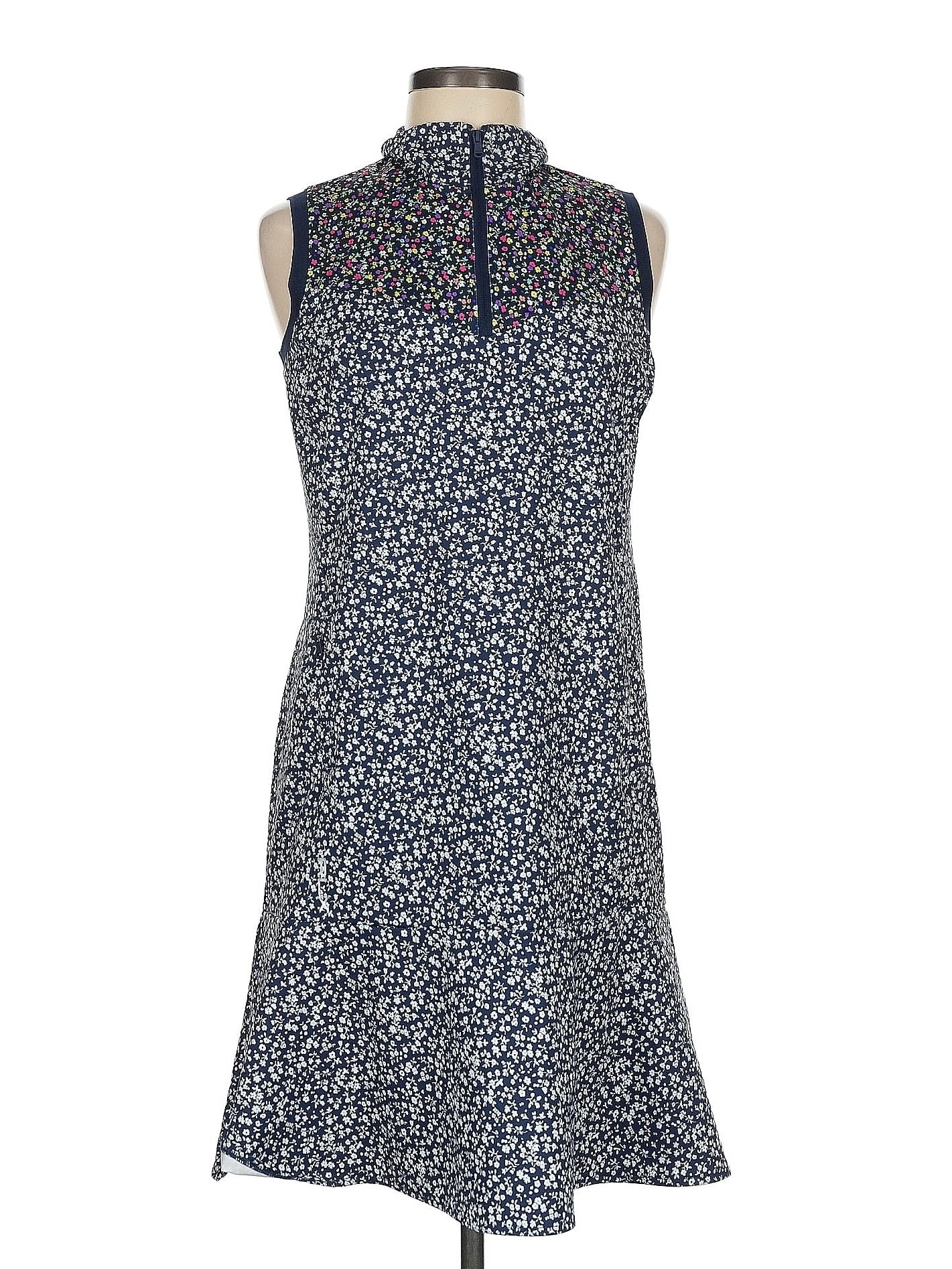 Ralph Lauren RLX Navy & White Floral Print Sleeveless Golf Dress Size M. MSP$168