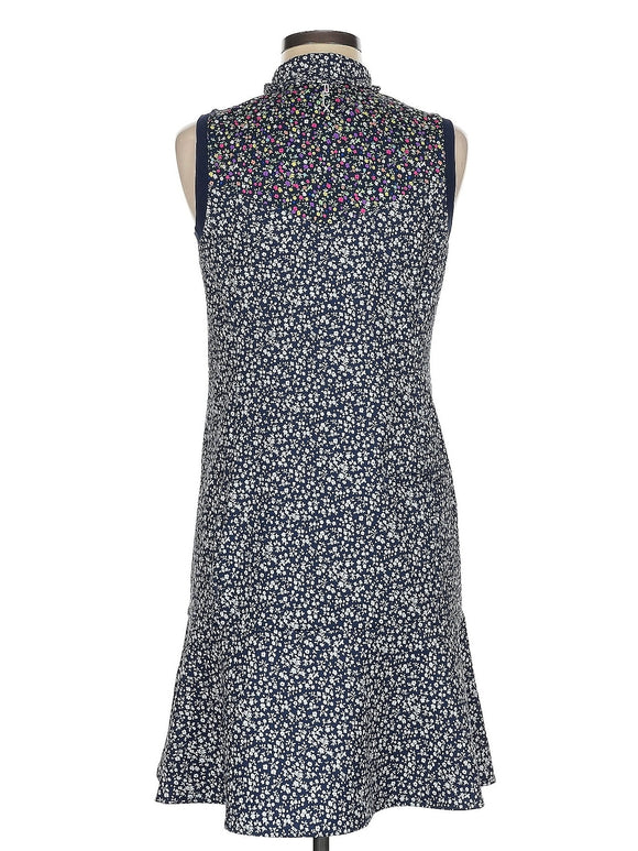 Ralph Lauren RLX Navy & White Floral Print Sleeveless Golf Dress Size M. MSP$168