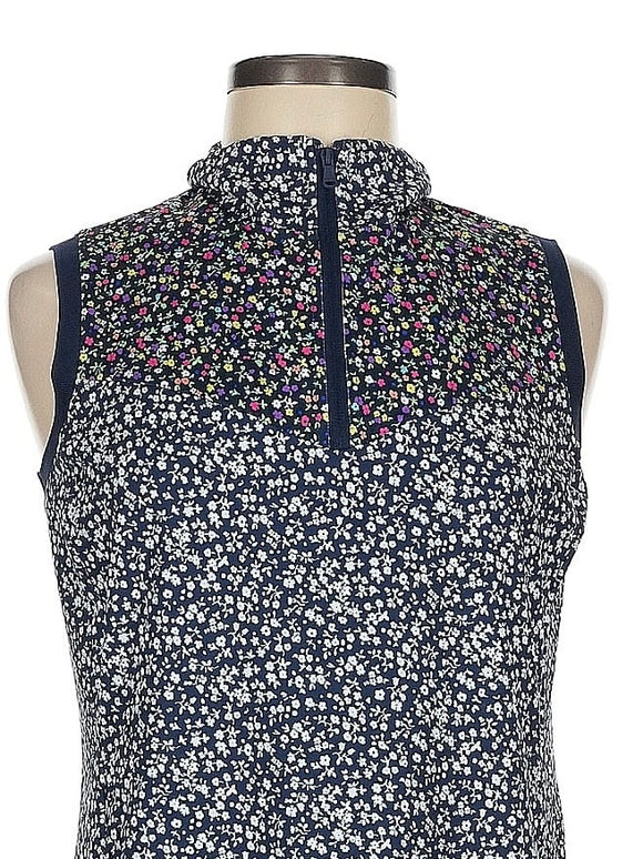 Ralph Lauren RLX Navy & White Floral Print Sleeveless Golf Dress Size M. MSP$168