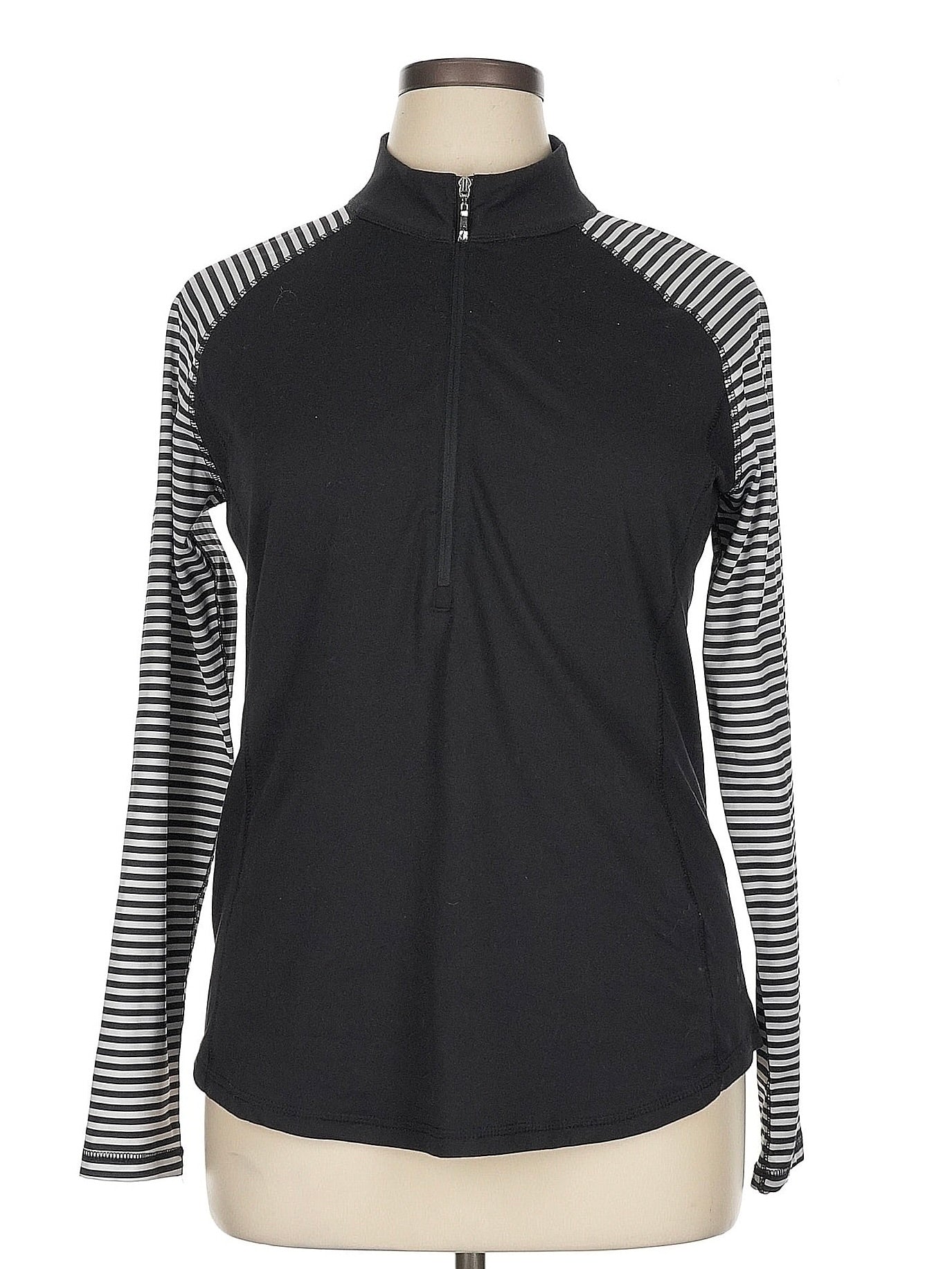 Jofit Women's Black & White Half Zip Golf Pullover Size XL MSP$98