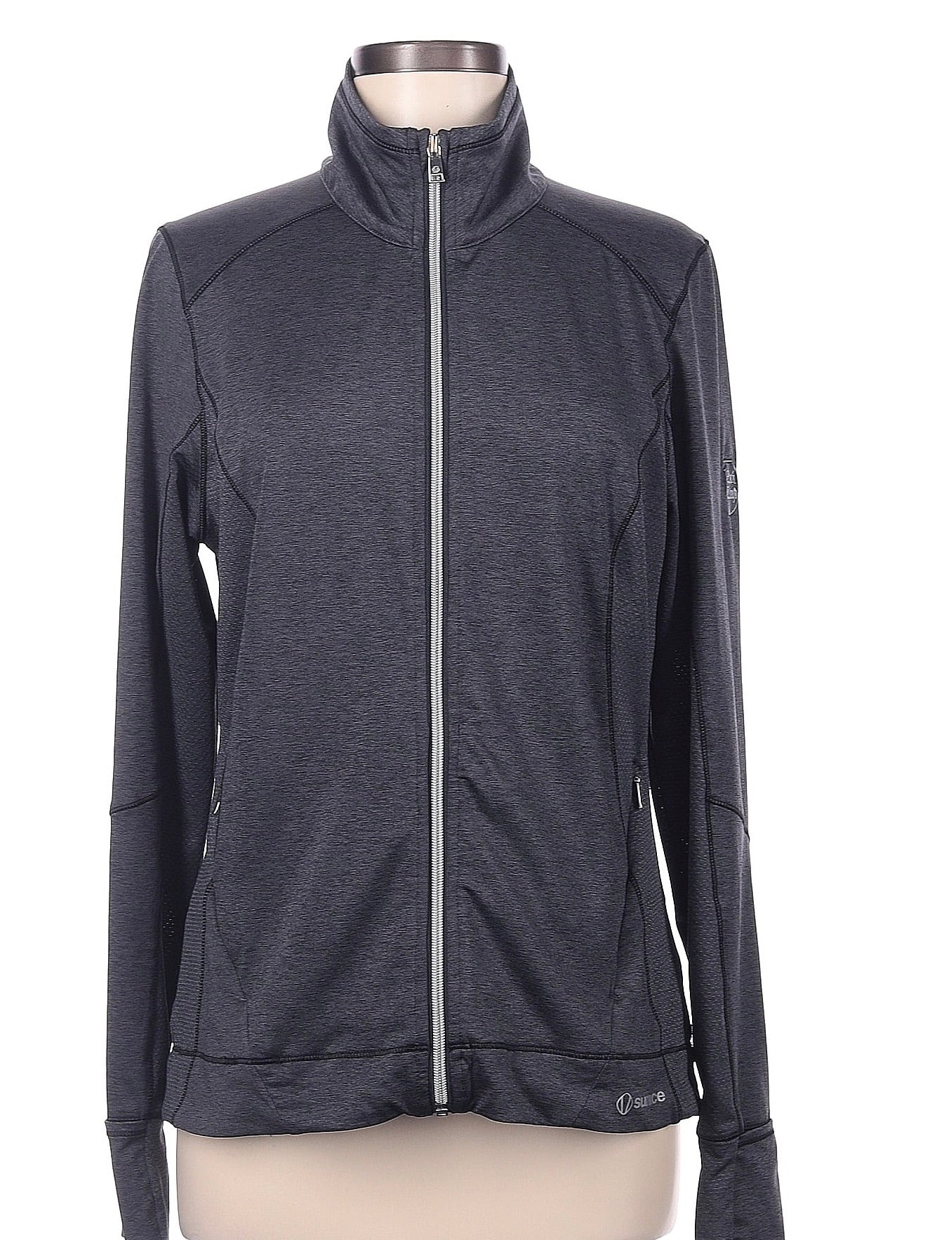 Sunice Women's Elena Charcoal Gray Heather Full-Zip Jacket Size M. MSP$125