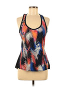 Athleta Navy, Orange & Purple Print Women's Workout Tank Size M-1