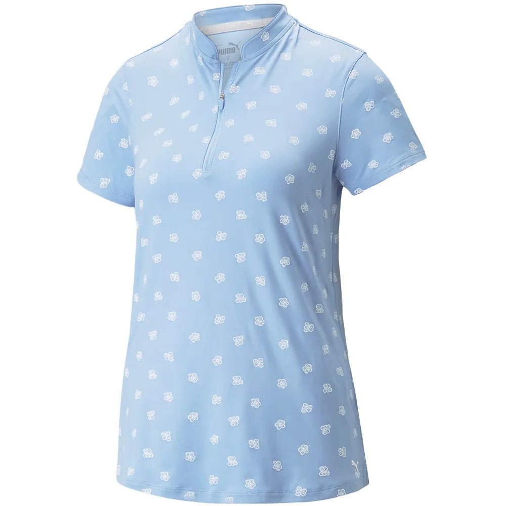 New Puma Women's Blue MATTR Hibiscus Polo Size XL MSP$60