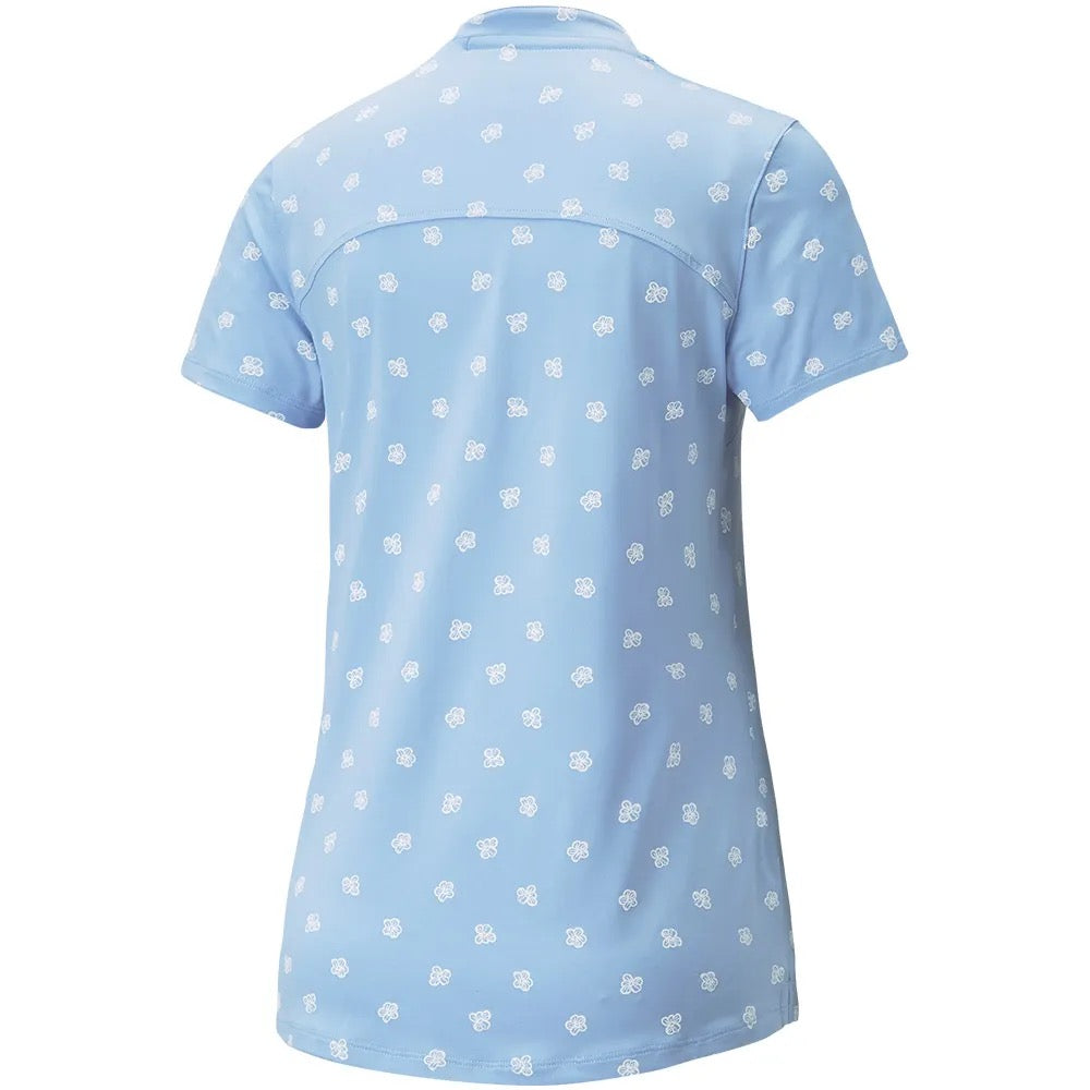 New Puma Women's Blue MATTR Hibiscus Polo Size XL MSP$60 - 0