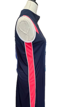 Callaway Navy Women's Sleeveless Golf Dress w/ Pink & White Accents Size M MSP$110 - 0