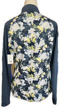Slazenger Women's Slate Blue & Yellow Floral Golf Pullover Size L-2