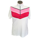 Tail Women's White, Red & Hot Pink Color Block Golf Polo Size XL MSP$96-1