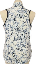 Tail Activewear White & Navy Print Sleeveless Golf Polo Size XL MSP$96-2