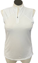 Puma Women's White Textured Stripe Sleeveless Golf Polo Size XL MSP$60-1