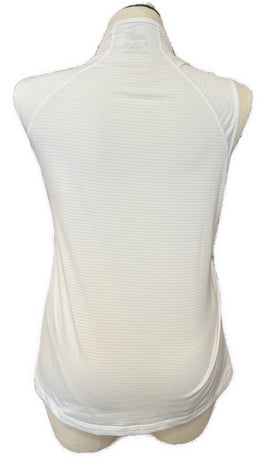 Puma Women's White Textured Stripe Sleeveless Golf Polo Size XL MSP$60 - 0