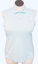 Puma Women's Aqua Print Sleeveless Golf Polo Size XL-1