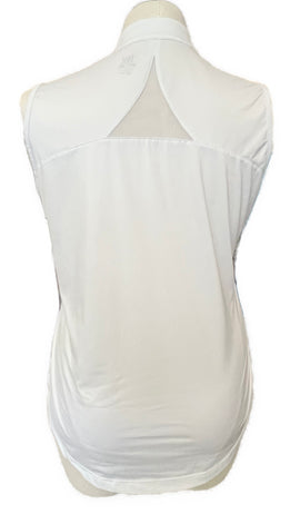 Tail White Label Women's White Sleeveless Golf top w/ Scallop Neckline Size XL MSP$90 - 0
