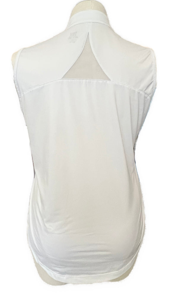 Tail White Label Women's White Sleeveless Golf top w/ Scallop Neckline Size XL MSP$90