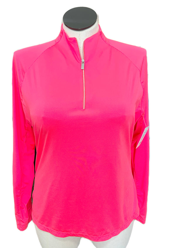 Tail Activewear Women's Bright Coral Long Sleeve Pullover Size XL MSP$95