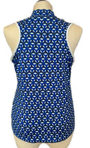 Tail Royal & Navy Geo Print Sleeveless Golf Top Size XL MSP$96-2