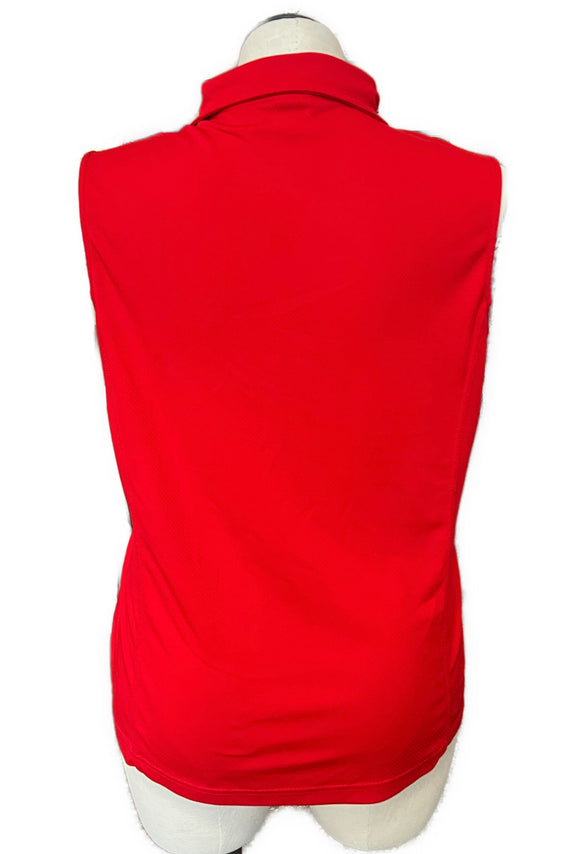Daily Sports Red Zip Sleeveless Golf Polo Size XXL MSP$75