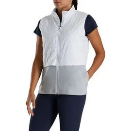New Footjoy Women's White Layered Insulated Golf Vest MSP$176