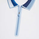 New Women's G/Fore Zip Tech Pique Golf Polo White/Blue MSP$130-2